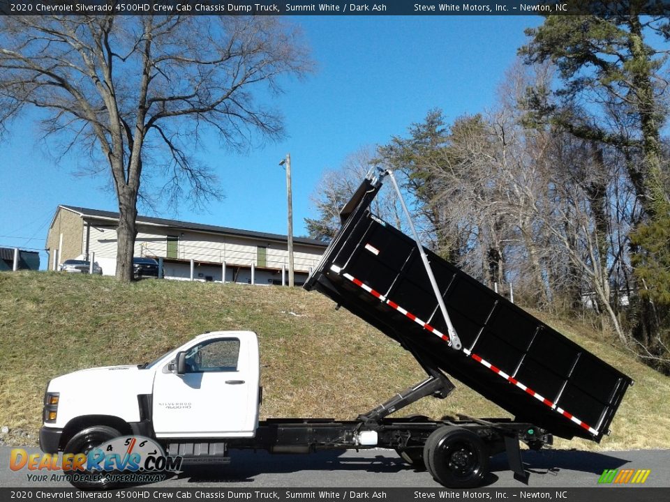 Summit White 2020 Chevrolet Silverado 4500HD Crew Cab Chassis Dump Truck Photo #3