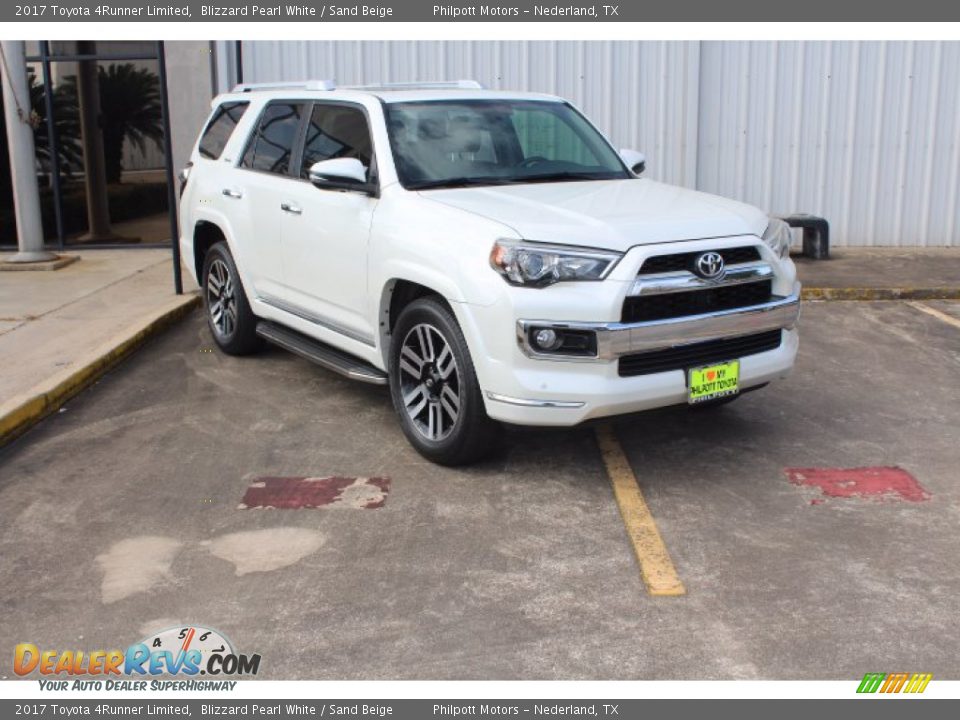 2017 Toyota 4Runner Limited Blizzard Pearl White / Sand Beige Photo #2