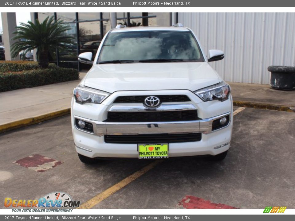 2017 Toyota 4Runner Limited Blizzard Pearl White / Sand Beige Photo #3