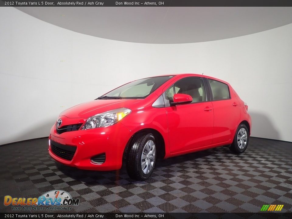 2012 Toyota Yaris L 5 Door Absolutely Red / Ash Gray Photo #7