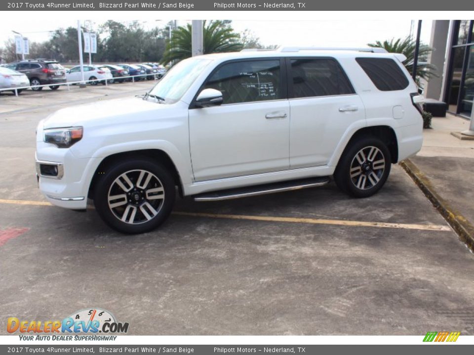 2017 Toyota 4Runner Limited Blizzard Pearl White / Sand Beige Photo #5