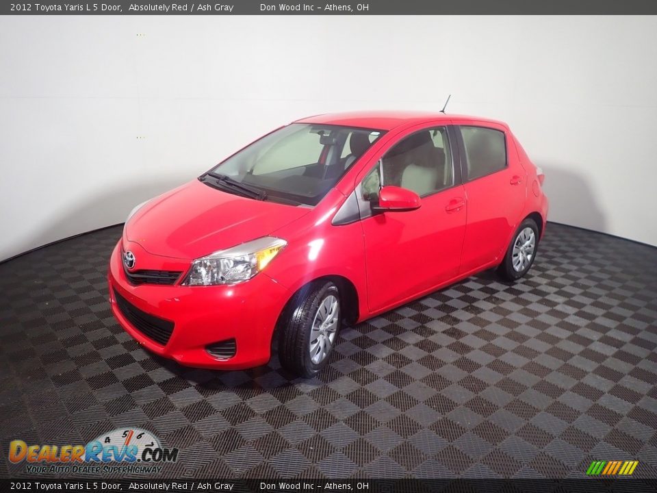 2012 Toyota Yaris L 5 Door Absolutely Red / Ash Gray Photo #8