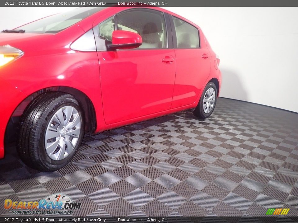 2012 Toyota Yaris L 5 Door Absolutely Red / Ash Gray Photo #9