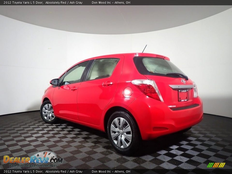 2012 Toyota Yaris L 5 Door Absolutely Red / Ash Gray Photo #10