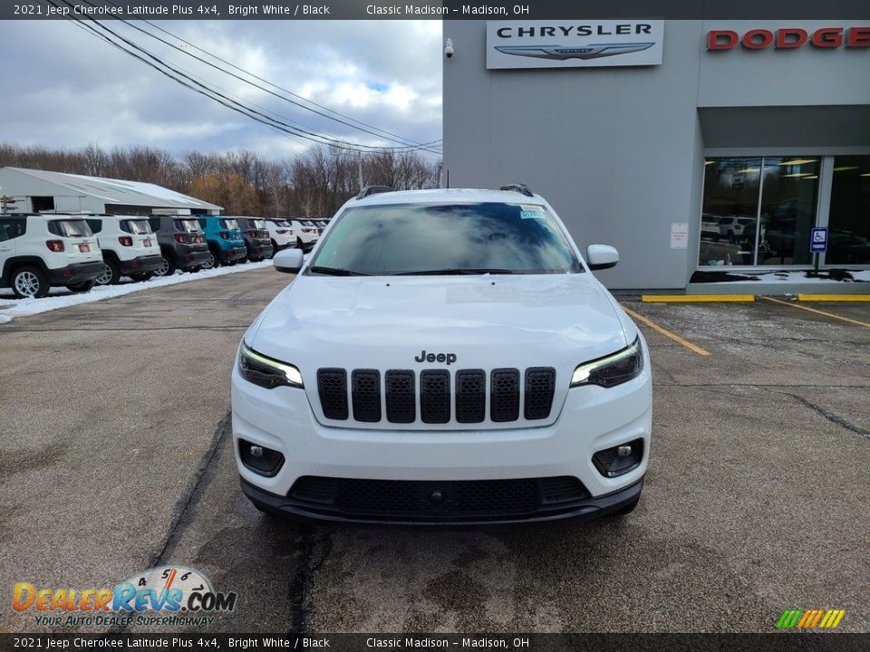2021 Jeep Cherokee Latitude Plus 4x4 Bright White / Black Photo #7