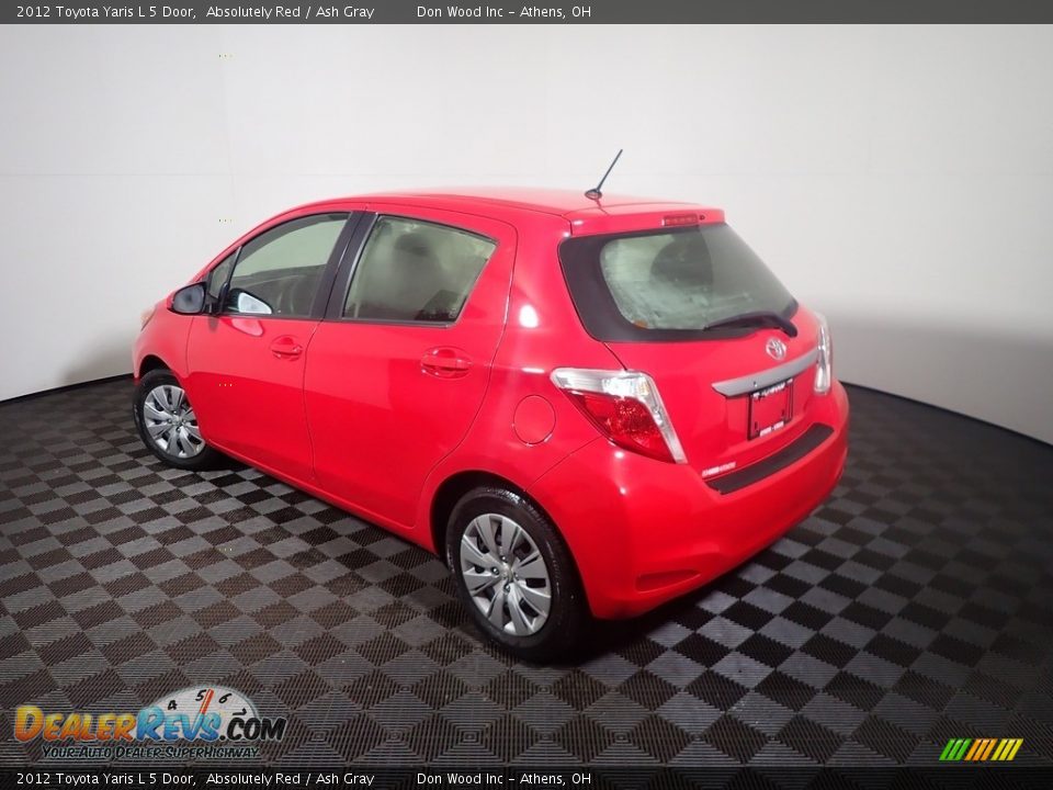 2012 Toyota Yaris L 5 Door Absolutely Red / Ash Gray Photo #11