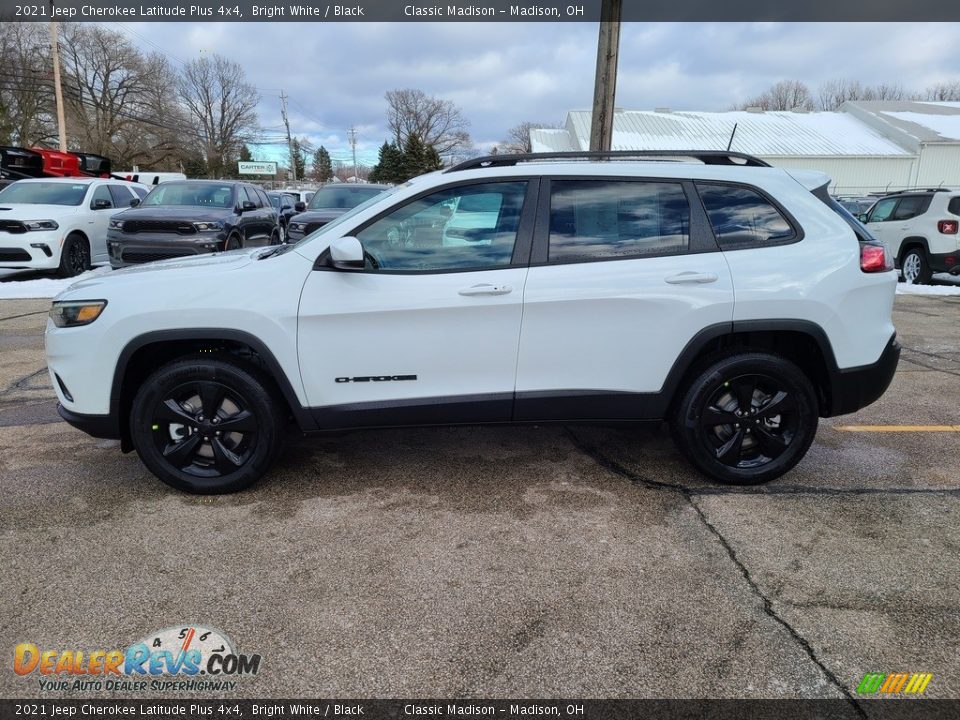 2021 Jeep Cherokee Latitude Plus 4x4 Bright White / Black Photo #8