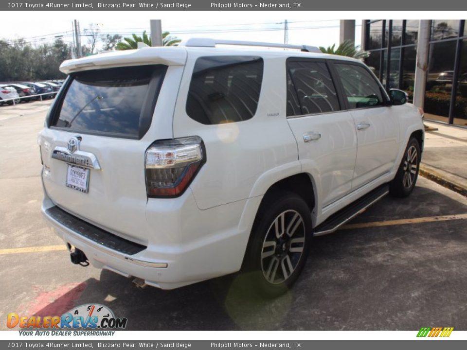 2017 Toyota 4Runner Limited Blizzard Pearl White / Sand Beige Photo #9