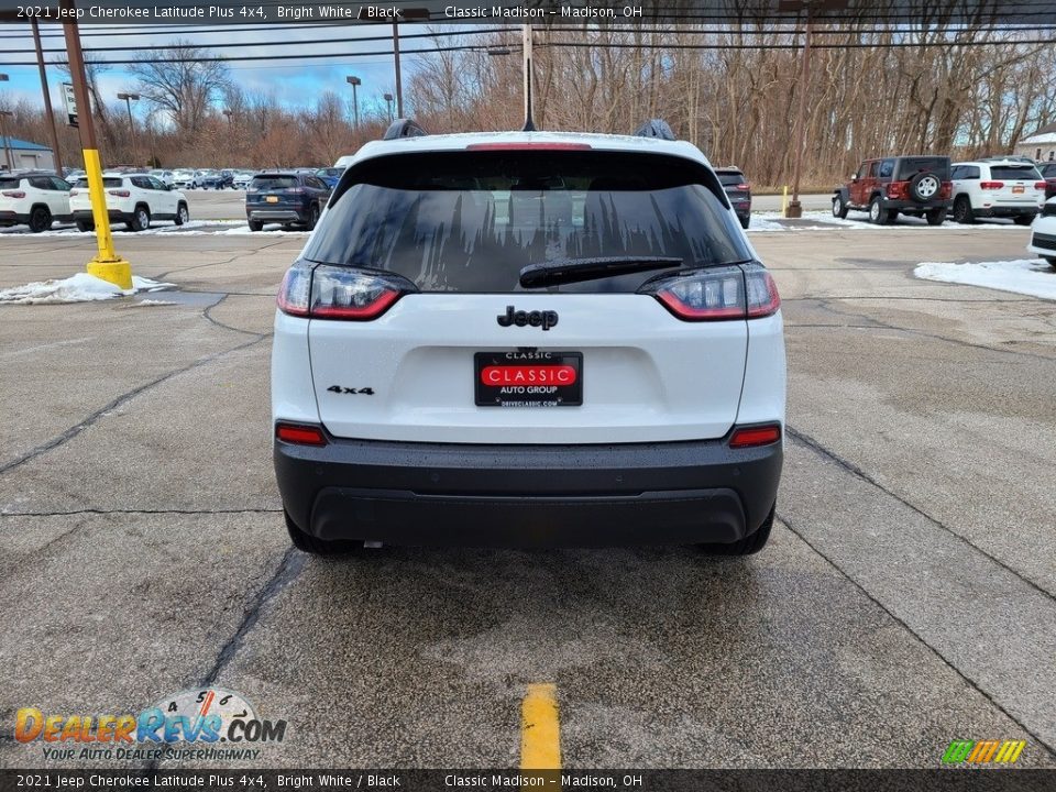 2021 Jeep Cherokee Latitude Plus 4x4 Bright White / Black Photo #10