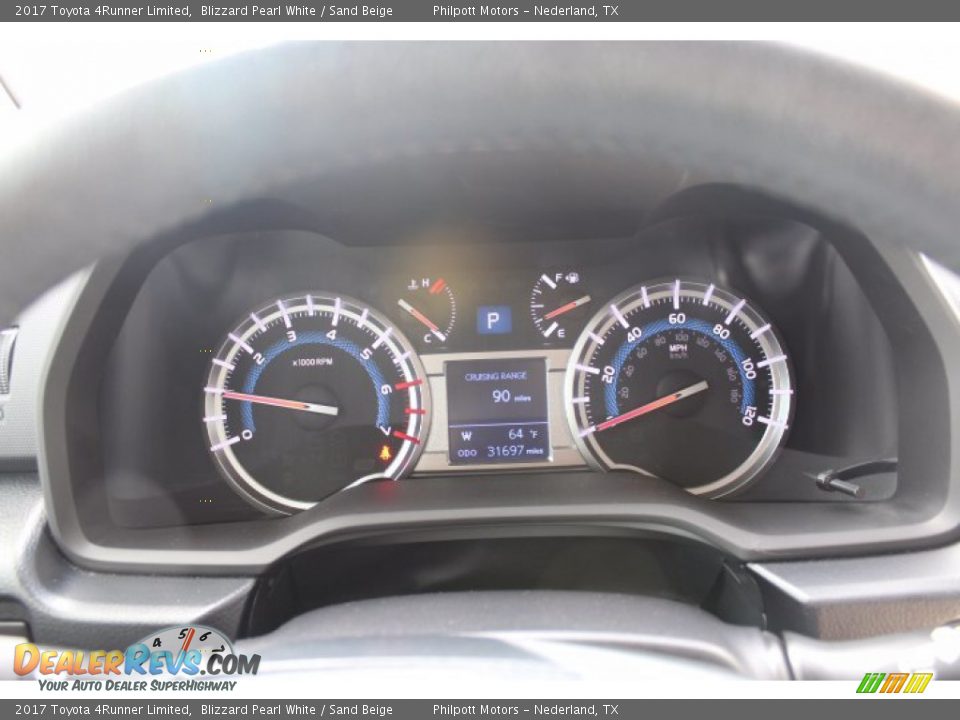 2017 Toyota 4Runner Limited Blizzard Pearl White / Sand Beige Photo #14