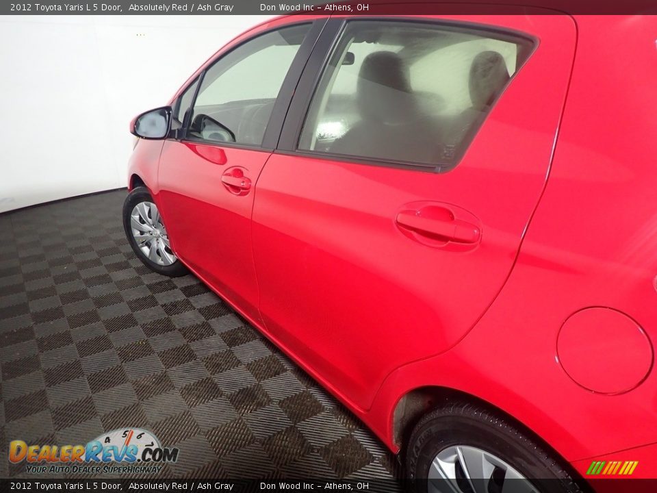 2012 Toyota Yaris L 5 Door Absolutely Red / Ash Gray Photo #17