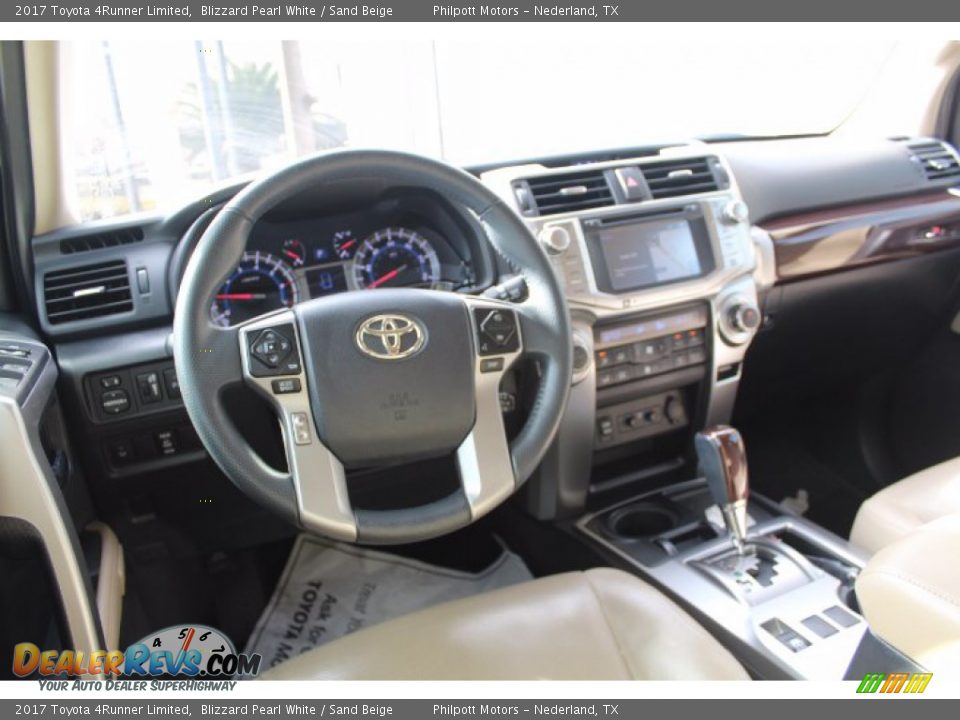 2017 Toyota 4Runner Limited Blizzard Pearl White / Sand Beige Photo #21