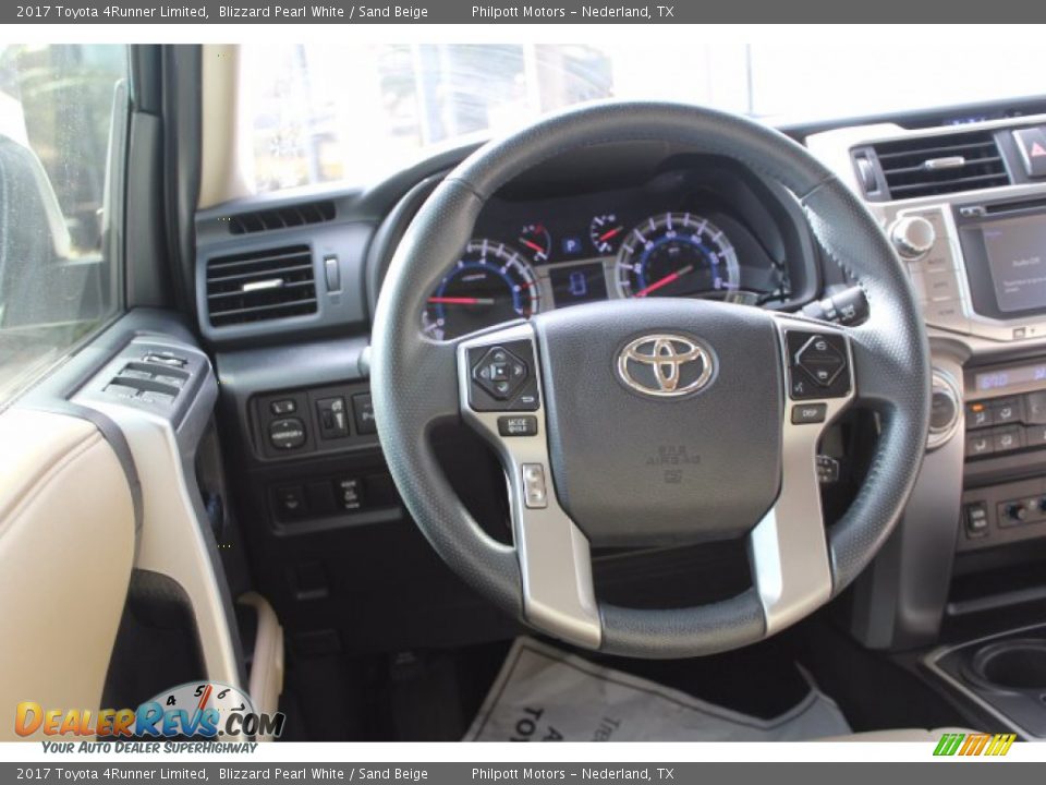 2017 Toyota 4Runner Limited Blizzard Pearl White / Sand Beige Photo #22