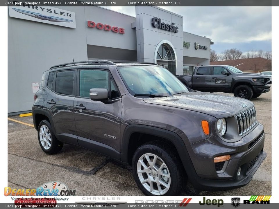 2021 Jeep Renegade Limited 4x4 Granite Crystal Metallic / Black Photo #1