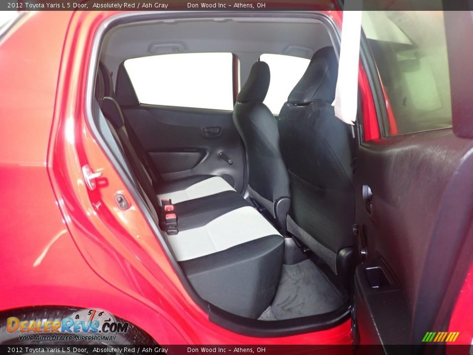 2012 Toyota Yaris L 5 Door Absolutely Red / Ash Gray Photo #32