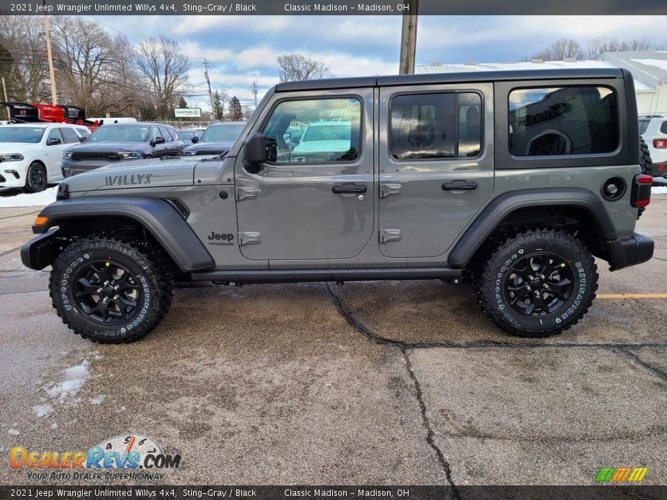 2021 Jeep Wrangler Unlimited Willys 4x4 Sting-Gray / Black Photo #8