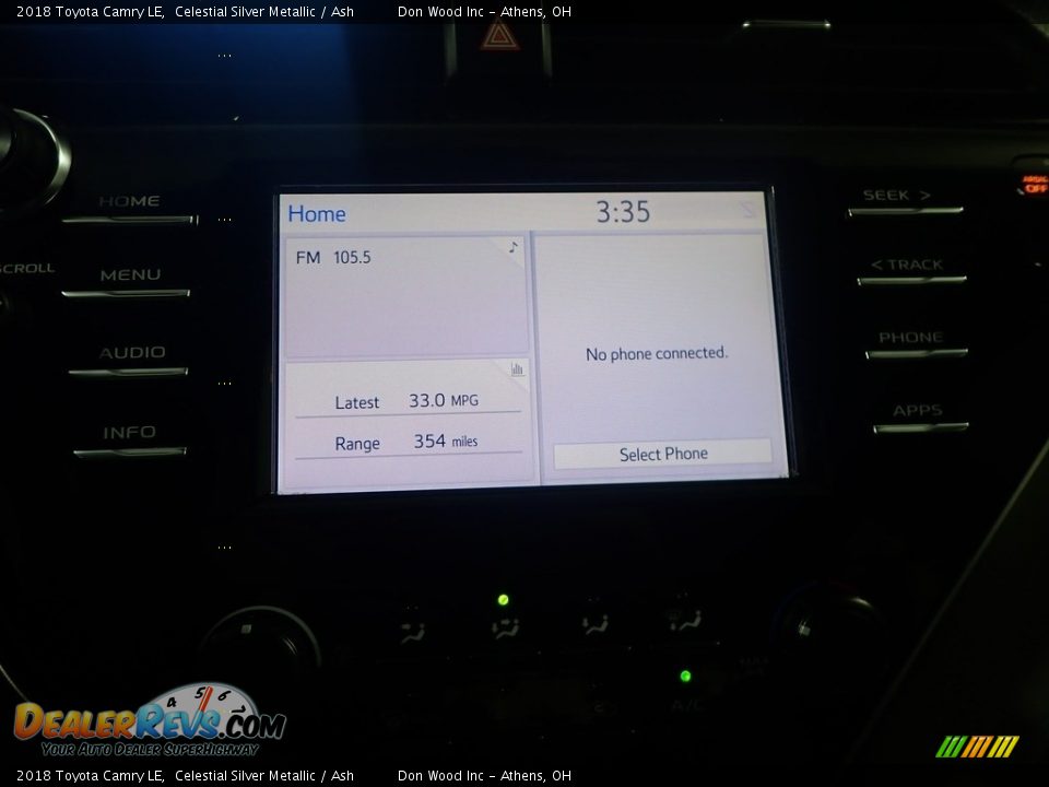 2018 Toyota Camry LE Celestial Silver Metallic / Ash Photo #26