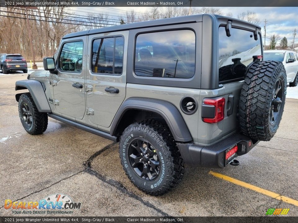 2021 Jeep Wrangler Unlimited Willys 4x4 Sting-Gray / Black Photo #9