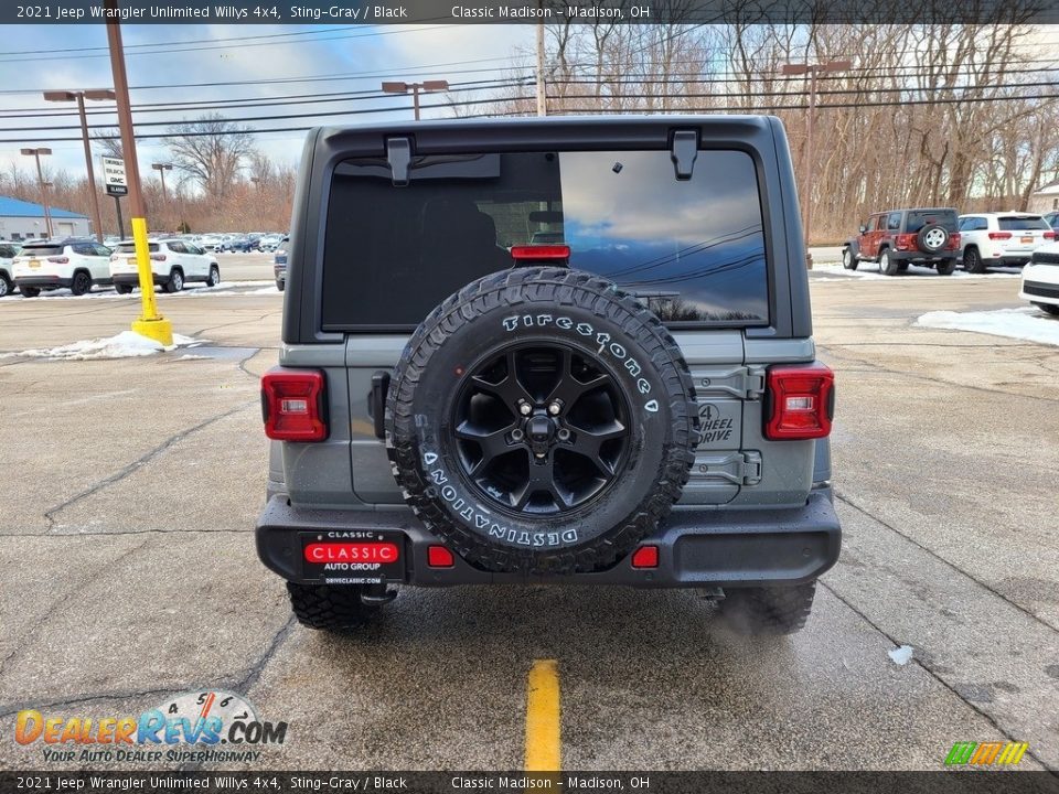 2021 Jeep Wrangler Unlimited Willys 4x4 Sting-Gray / Black Photo #10