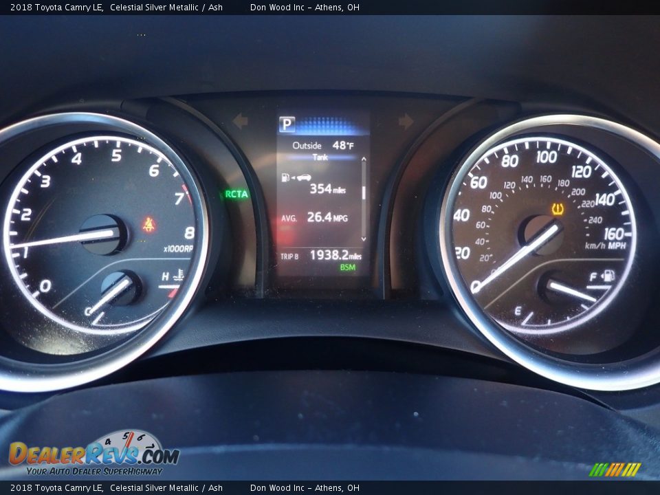 2018 Toyota Camry LE Celestial Silver Metallic / Ash Photo #28