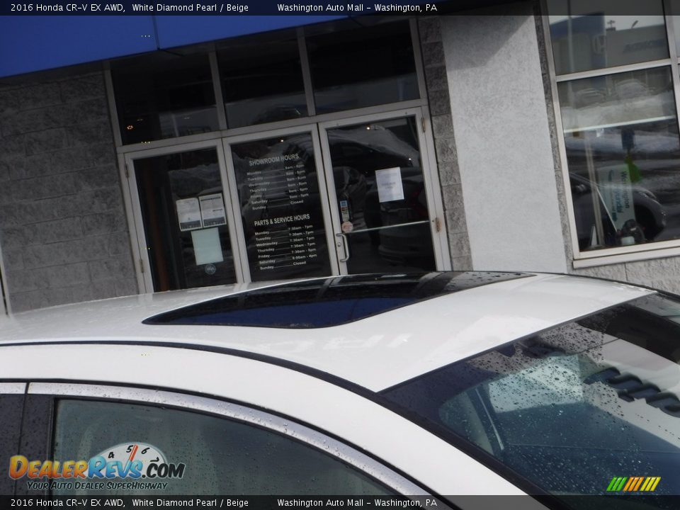 2016 Honda CR-V EX AWD White Diamond Pearl / Beige Photo #3