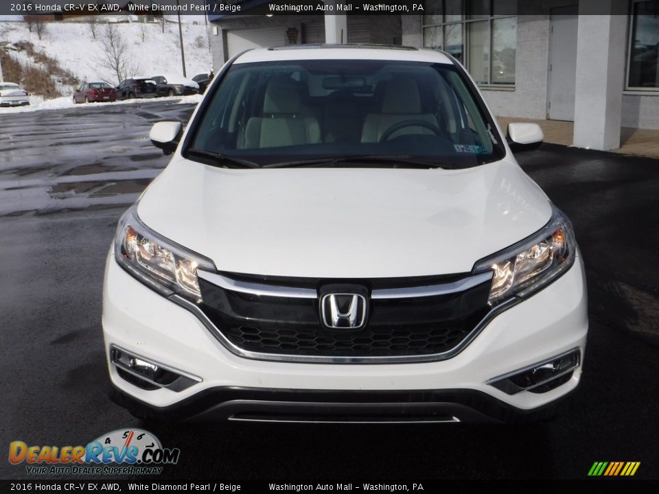 2016 Honda CR-V EX AWD White Diamond Pearl / Beige Photo #5