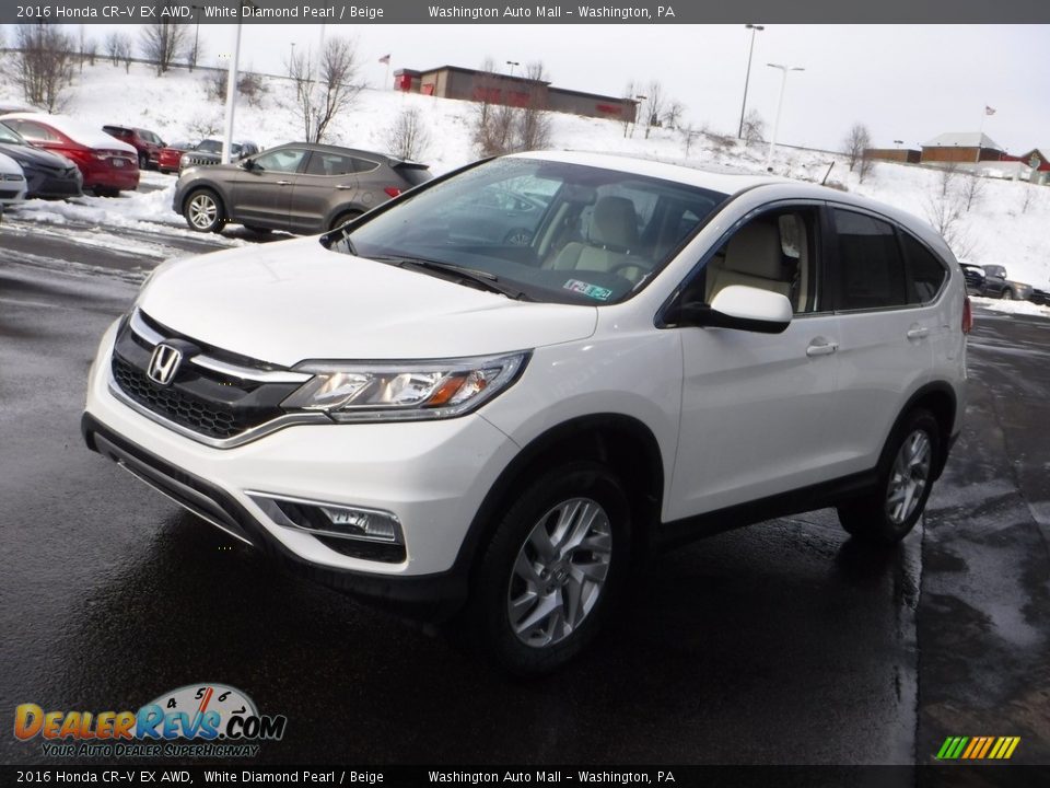 2016 Honda CR-V EX AWD White Diamond Pearl / Beige Photo #6