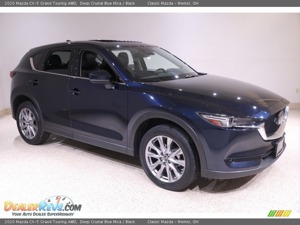 2020 Mazda CX-5 Grand Touring AWD Deep Crystal Blue Mica / Black Photo #1