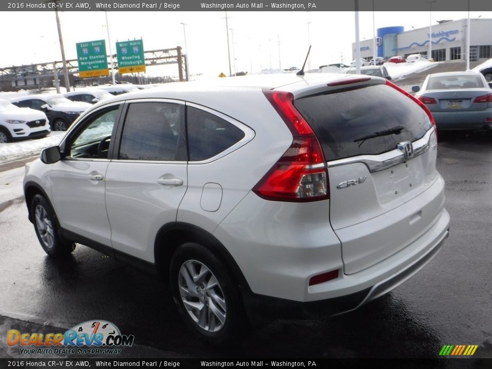 2016 Honda CR-V EX AWD White Diamond Pearl / Beige Photo #8