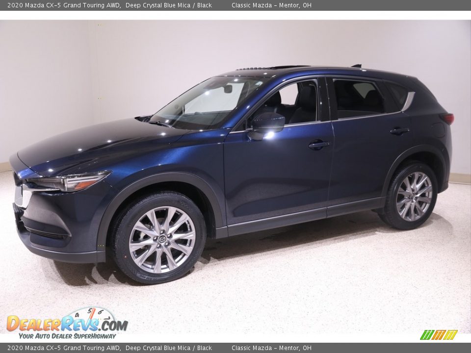 2020 Mazda CX-5 Grand Touring AWD Deep Crystal Blue Mica / Black Photo #3