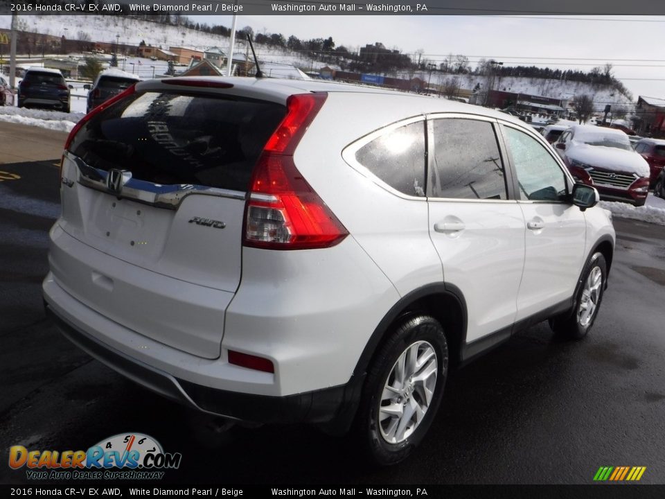 2016 Honda CR-V EX AWD White Diamond Pearl / Beige Photo #10