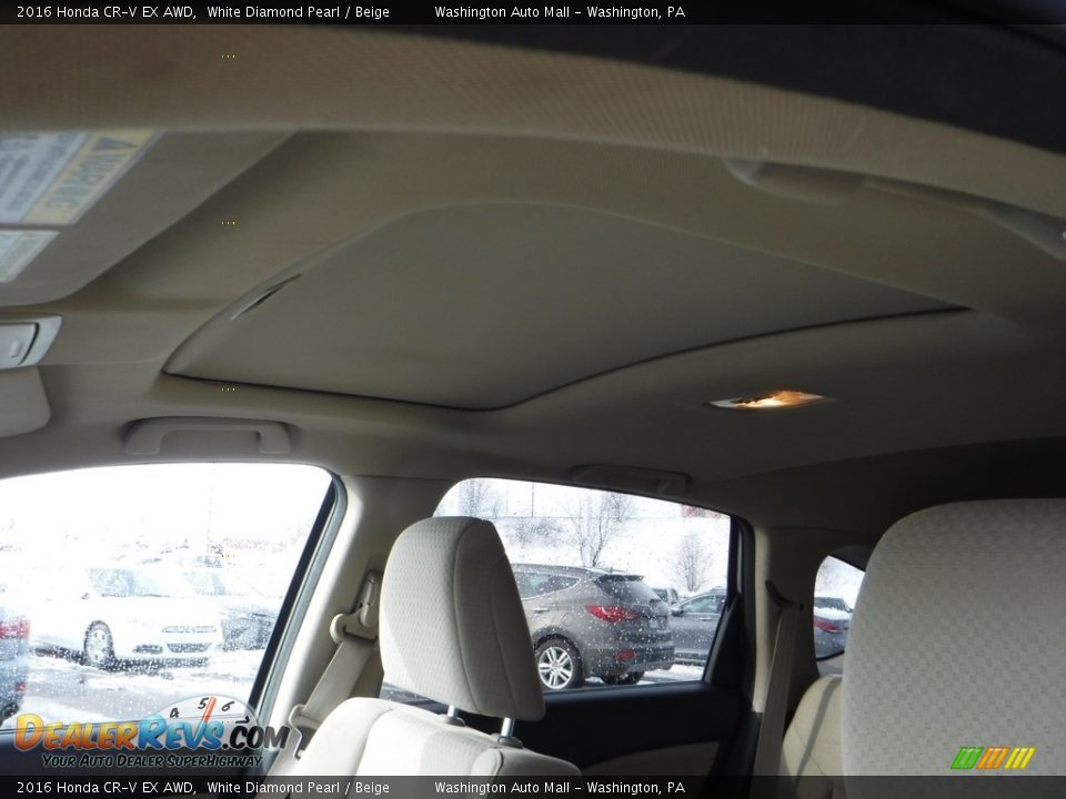 2016 Honda CR-V EX AWD White Diamond Pearl / Beige Photo #12