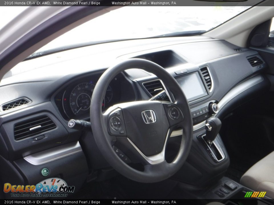2016 Honda CR-V EX AWD White Diamond Pearl / Beige Photo #13