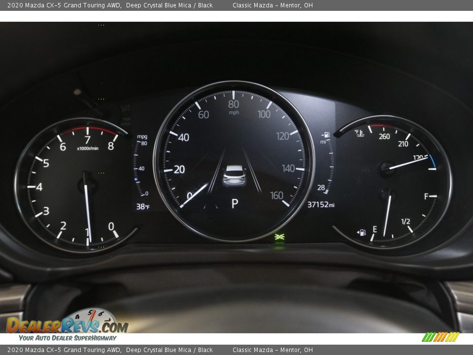 2020 Mazda CX-5 Grand Touring AWD Deep Crystal Blue Mica / Black Photo #8