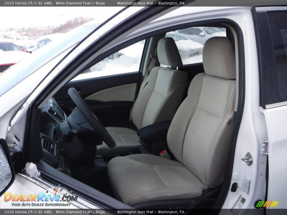 2016 Honda CR-V EX AWD White Diamond Pearl / Beige Photo #14
