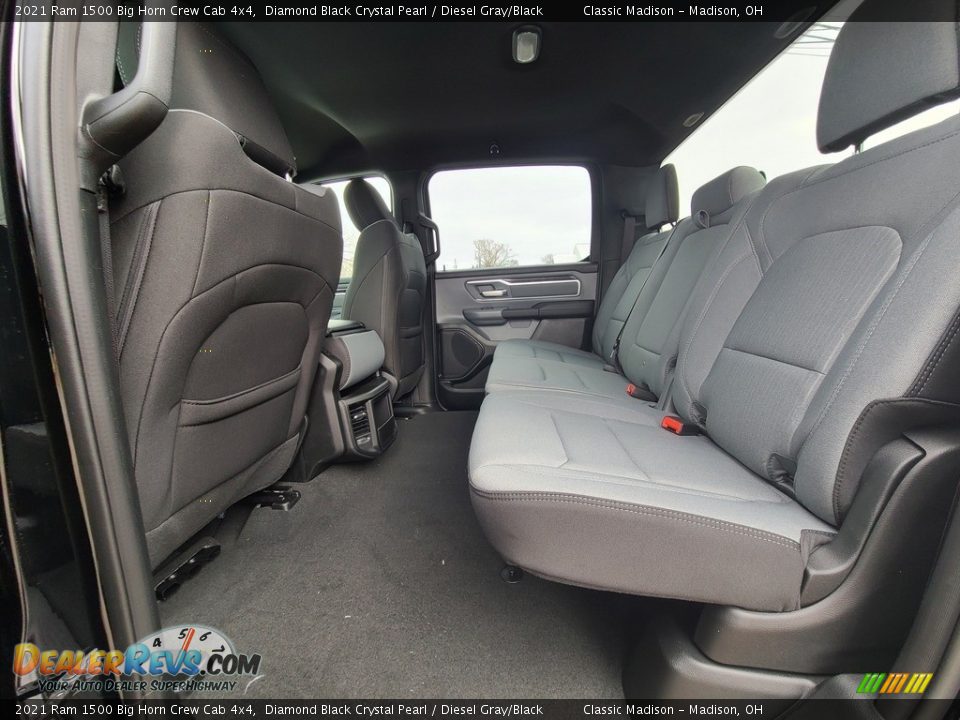 2021 Ram 1500 Big Horn Crew Cab 4x4 Diamond Black Crystal Pearl / Diesel Gray/Black Photo #3