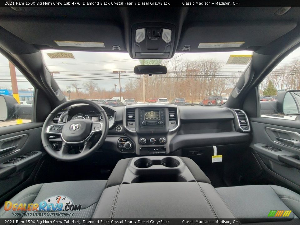 2021 Ram 1500 Big Horn Crew Cab 4x4 Diamond Black Crystal Pearl / Diesel Gray/Black Photo #4