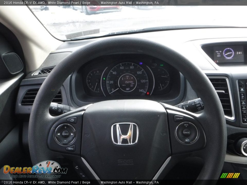 2016 Honda CR-V EX AWD White Diamond Pearl / Beige Photo #21