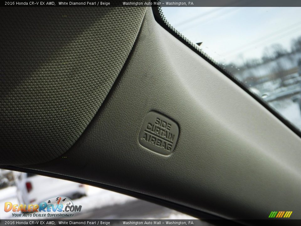 2016 Honda CR-V EX AWD White Diamond Pearl / Beige Photo #22