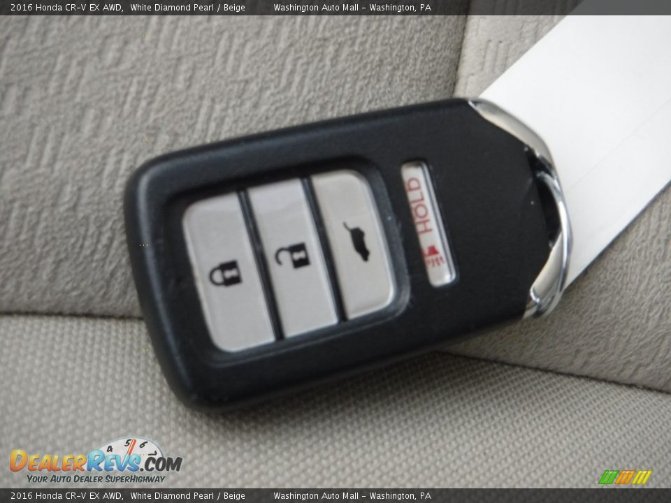 2016 Honda CR-V EX AWD White Diamond Pearl / Beige Photo #26