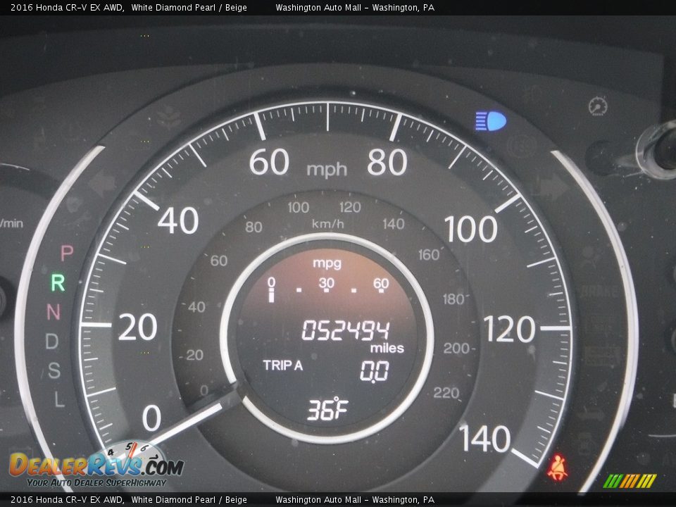 2016 Honda CR-V EX AWD White Diamond Pearl / Beige Photo #28