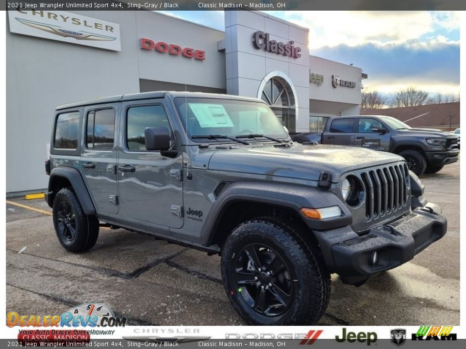 2021 Jeep Wrangler Unlimited Sport 4x4 Sting-Gray / Black Photo #1