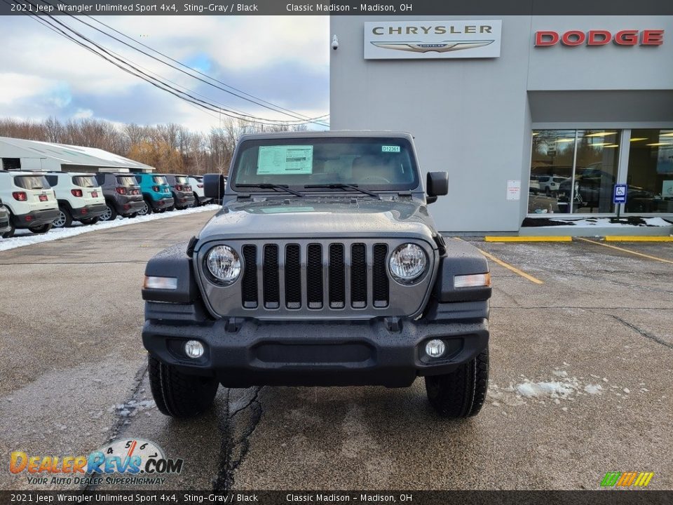 2021 Jeep Wrangler Unlimited Sport 4x4 Sting-Gray / Black Photo #7