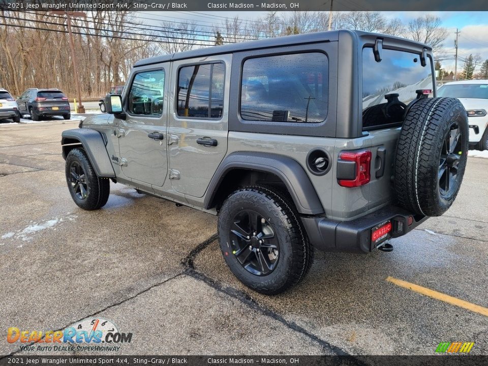 2021 Jeep Wrangler Unlimited Sport 4x4 Sting-Gray / Black Photo #9