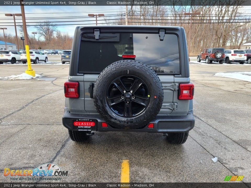 2021 Jeep Wrangler Unlimited Sport 4x4 Sting-Gray / Black Photo #10