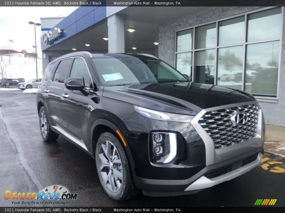 2021 Hyundai Palisade SEL AWD Becketts Black / Black Photo #1