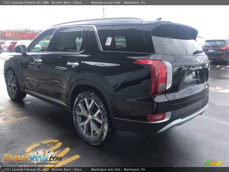 2021 Hyundai Palisade SEL AWD Becketts Black / Black Photo #3