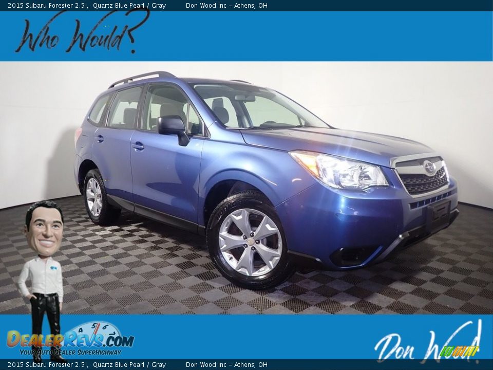 2015 Subaru Forester 2.5i Quartz Blue Pearl / Gray Photo #1