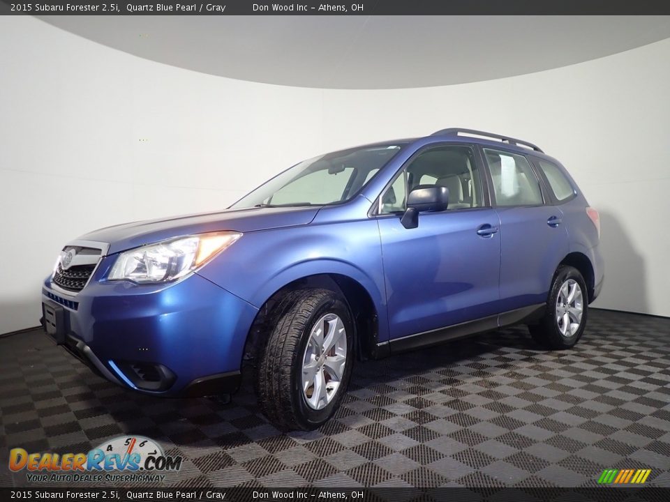 2015 Subaru Forester 2.5i Quartz Blue Pearl / Gray Photo #8