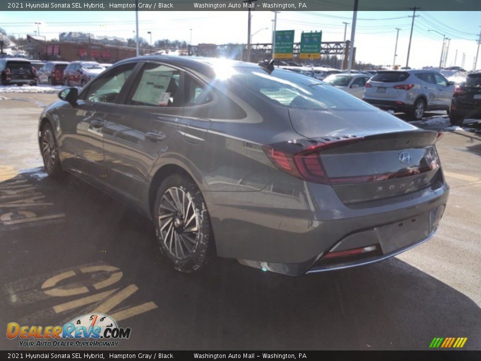 2021 Hyundai Sonata SEL Hybrid Hampton Gray / Black Photo #3